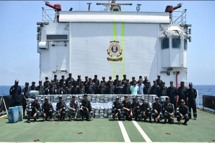Indian Coast Guard seizes narcotics worth Rs 1800 crore near Gujarat coast