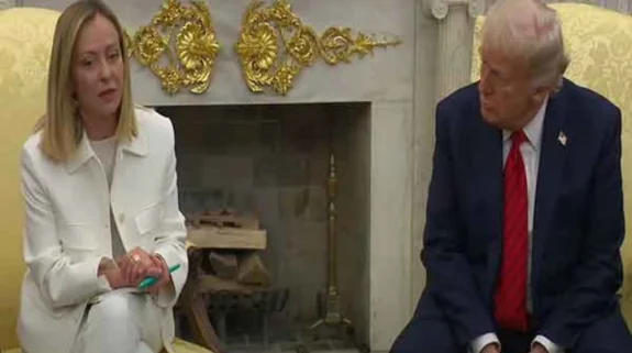 Trump ‘100%’ confident of trade deal with EU during Italian PM Meloni’s US visit