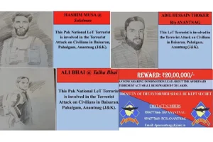 J-K: Two Pakistani Laskhar terrorists, one JK local operative identified as men behind Pahalgam Attack