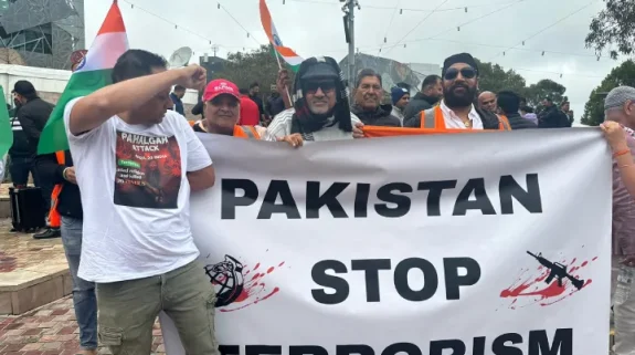 Indian community in Melbourne protest against Pakistan-backed terrorism