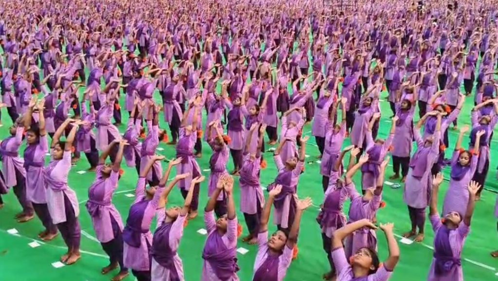 Andhra Pradesh: 20,000 students perform 108 Surya Namaskarams in Araku Valley, set World record